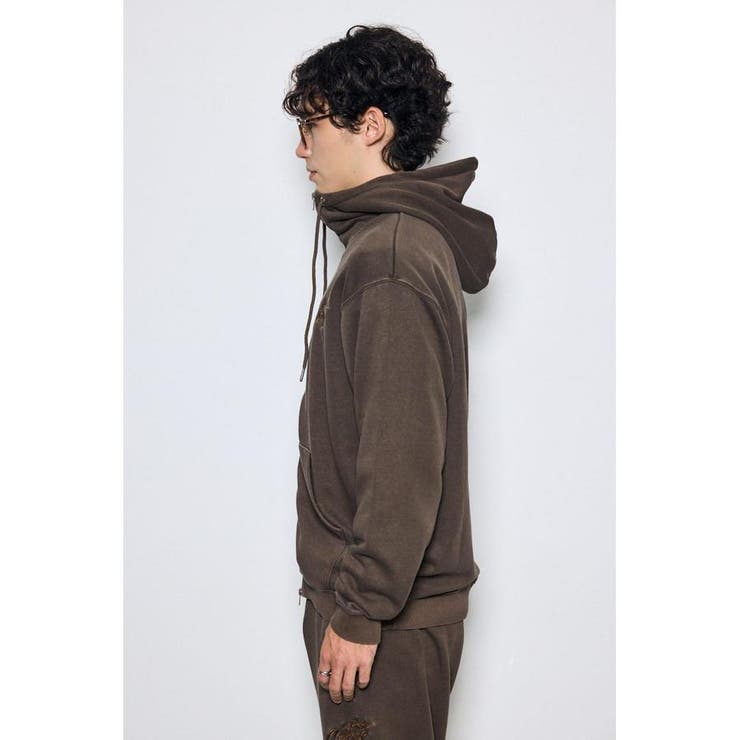 合皮アップリケ裏毛ジップパーカー | AZUL BY MOUSSY | 詳細画像21 