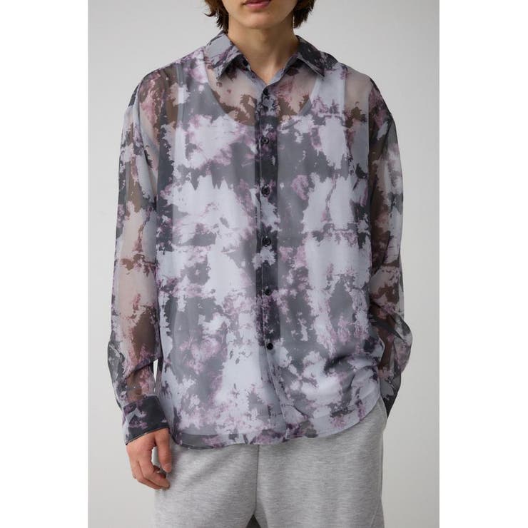 シアー総柄長袖シャツ[品番：AZLW0022424]｜AZUL BY MOUSSY（アズール 