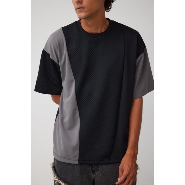 柄BLK5 | フクレジャガードスウィッチングトップス | AZUL BY MOUSSY