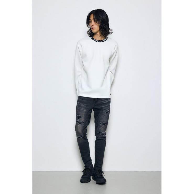 ネックロゴジャガードトップス[品番：AZLW0024906]｜AZUL BY MOUSSY