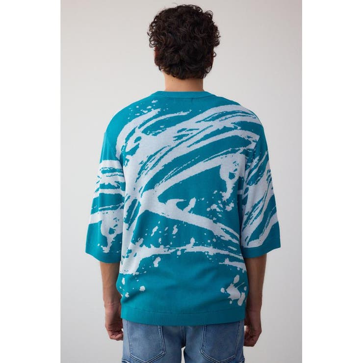 アブストラクトジャガード5分袖ニット | AZUL BY MOUSSY | 詳細画像29 