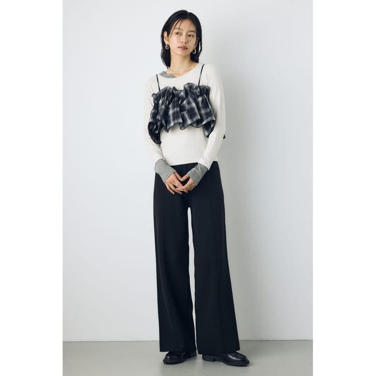 格上げニットワイドパンツ | AZUL BY MOUSSY | 詳細画像19 
