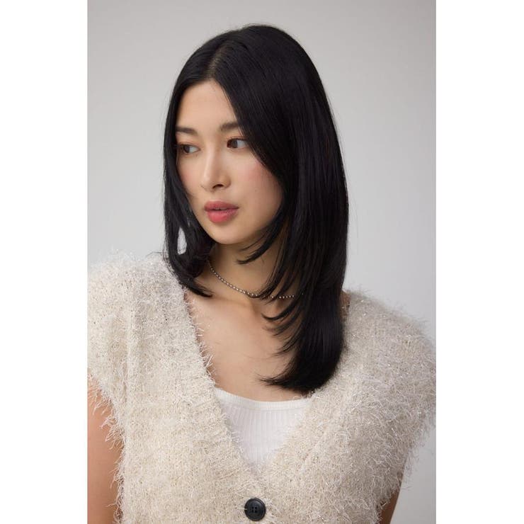 ラメフェザーVネックニットベスト | AZUL BY MOUSSY | 詳細画像2 