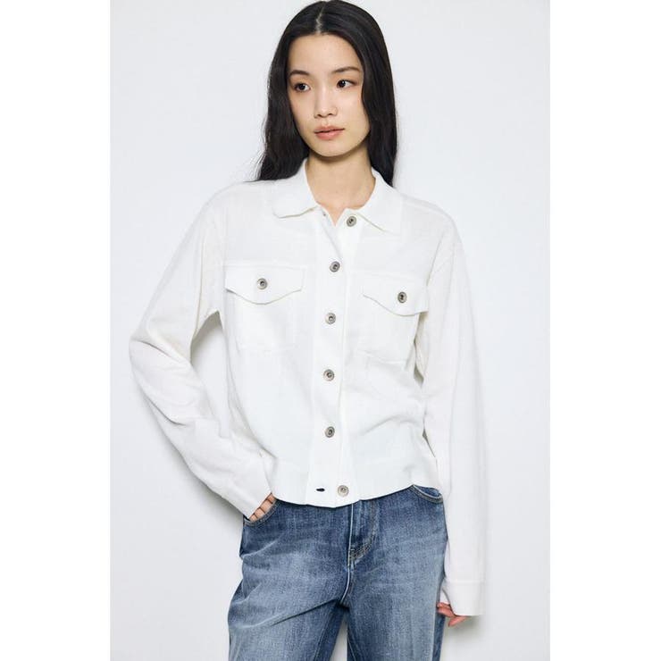 O/WHT1 | 3rdタイプニットジャケット | AZUL BY MOUSSY