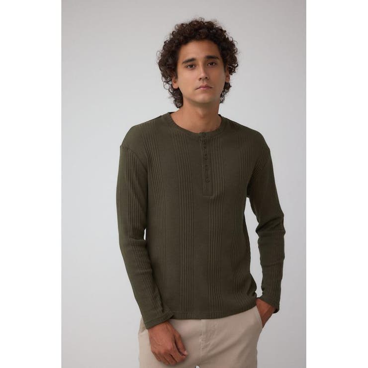 GW値下げ！リブ ヘンリーネック リバーシブル f.dom 3枚セット ランダムリブヘンリーネックTシャツ｜MEN｜251IAB80-2321｜AZUL BY