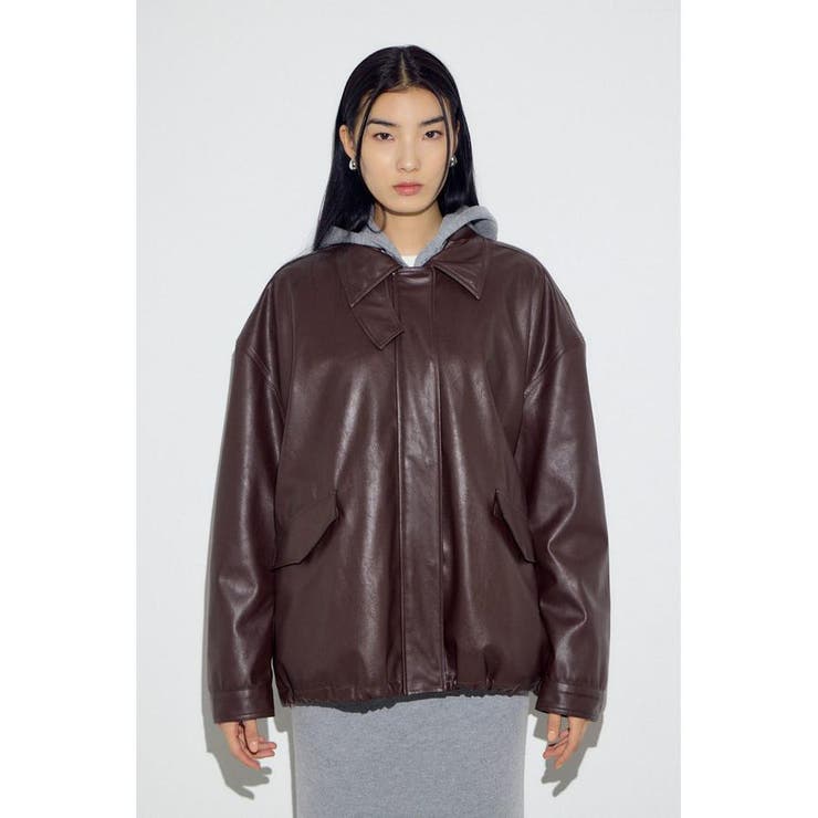 フェイクレザーミドルブルゾン | AZUL BY MOUSSY | 詳細画像32 