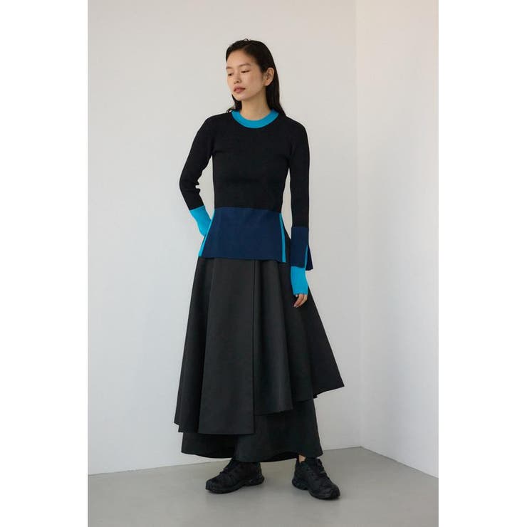 カラーブロッキングリブニット | AZUL BY MOUSSY | 詳細画像15 