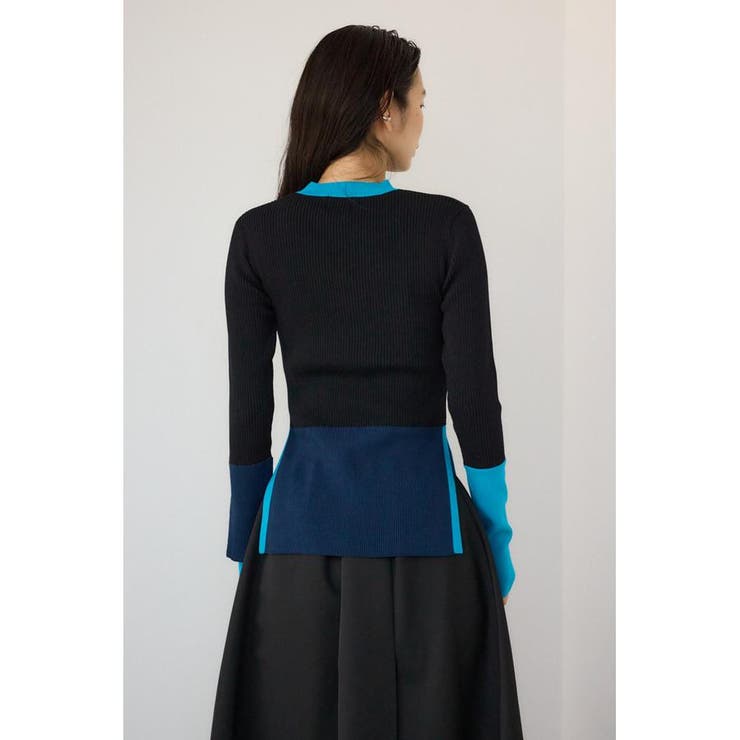 カラーブロッキングリブニット | AZUL BY MOUSSY | 詳細画像19 