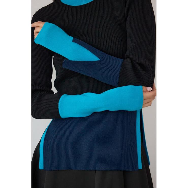 カラーブロッキングリブニット | AZUL BY MOUSSY | 詳細画像21 