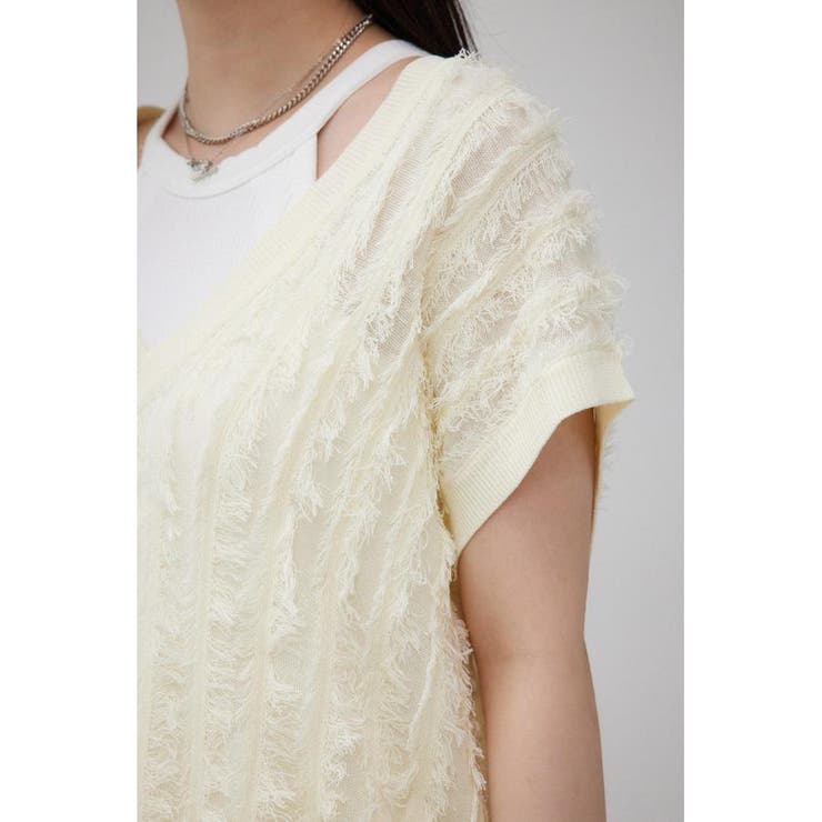 シアーフリンジニットベスト | AZUL BY MOUSSY | 詳細画像8 