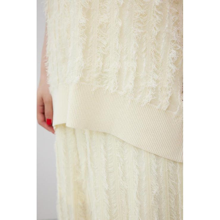 シアーフリンジニットベスト | AZUL BY MOUSSY | 詳細画像9 