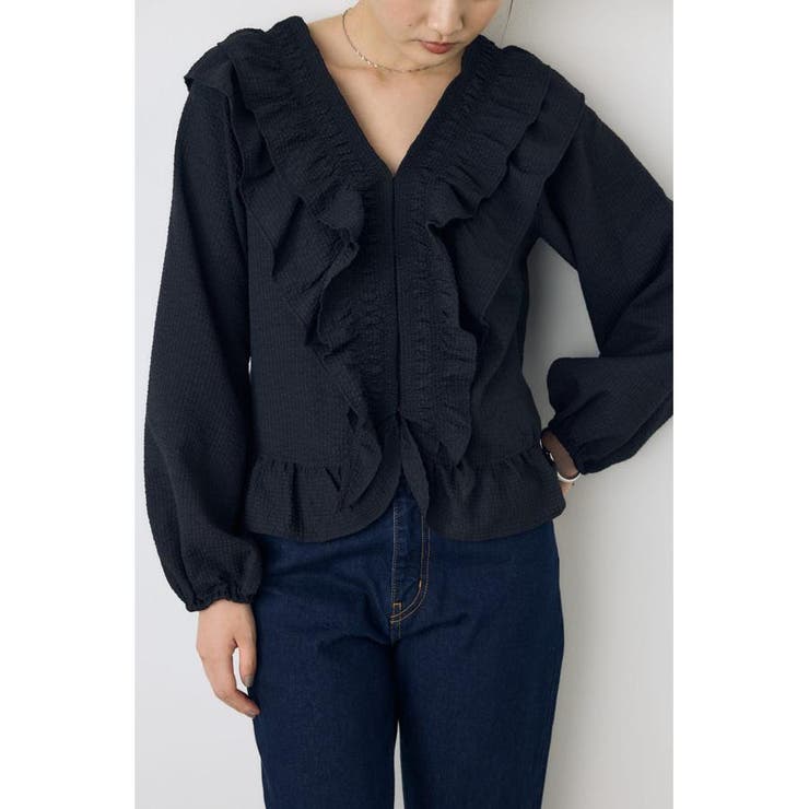 フロントホックラッフルブラウス | AZUL BY MOUSSY | 詳細画像12 