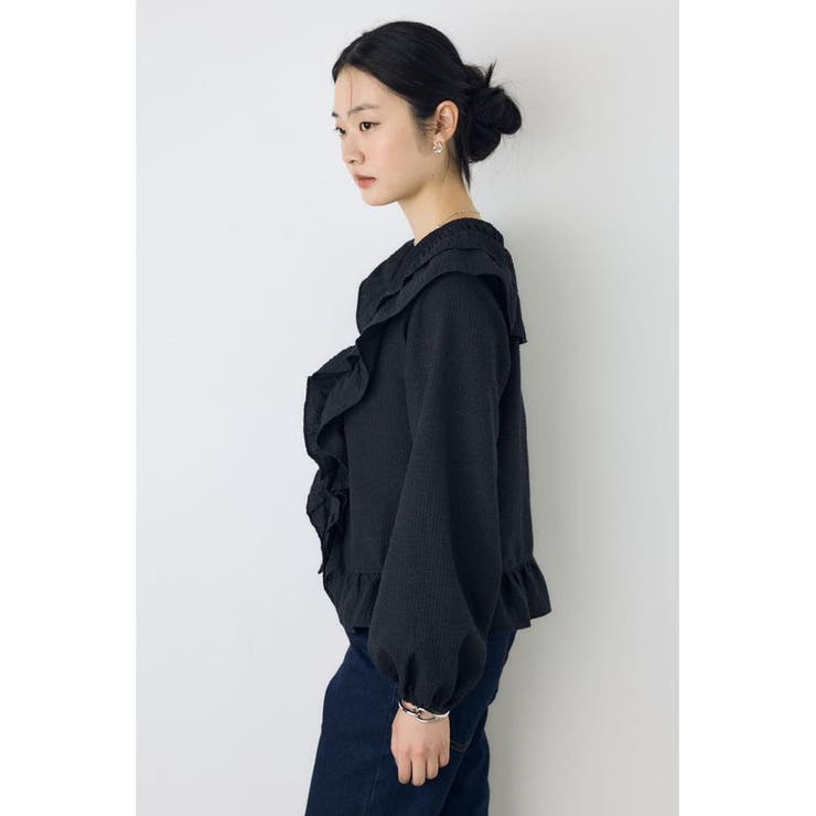 フロントホックラッフルブラウス | AZUL BY MOUSSY | 詳細画像13 