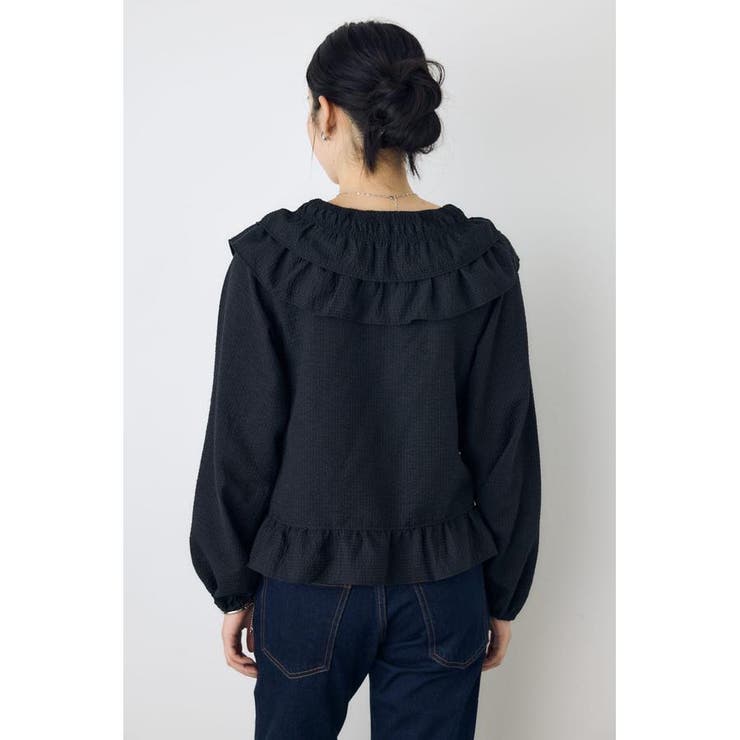 フロントホックラッフルブラウス | AZUL BY MOUSSY | 詳細画像14 