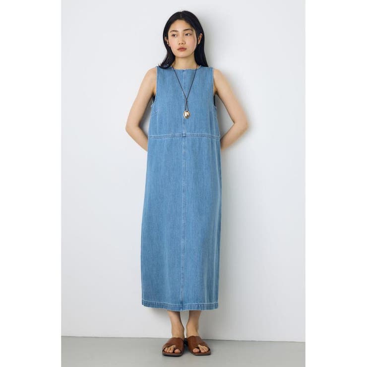 甘撚りデニムワンピース | AZUL BY MOUSSY | 詳細画像2 