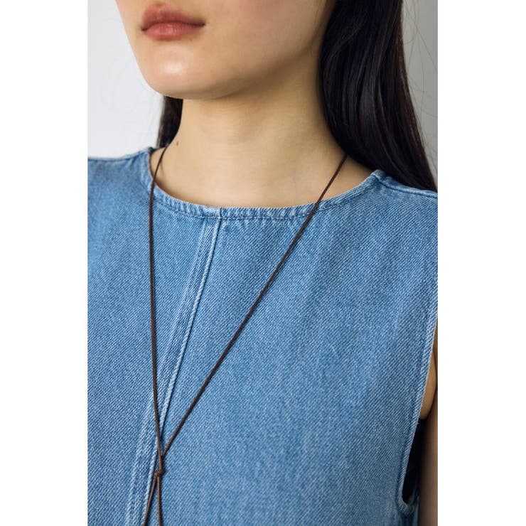 甘撚りデニムワンピース | AZUL BY MOUSSY | 詳細画像6 