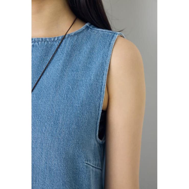 甘撚りデニムワンピース | AZUL BY MOUSSY | 詳細画像8 