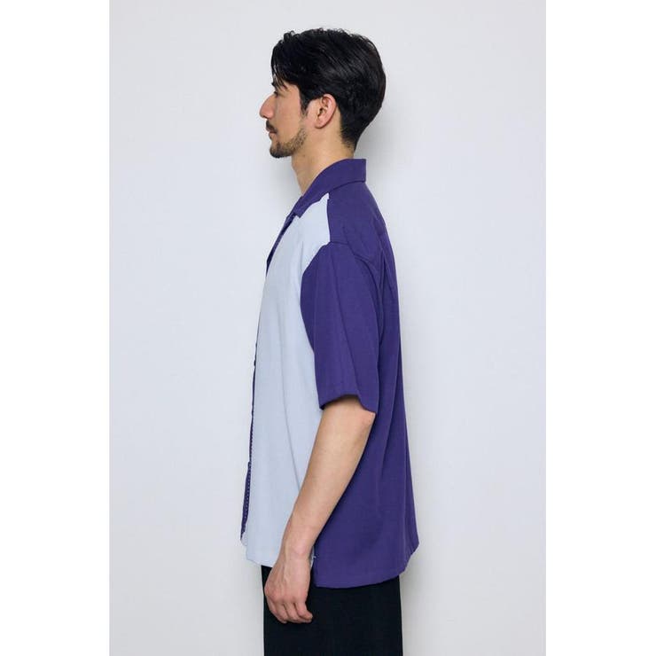 ツートーン切替開襟半袖シャツ | AZUL BY MOUSSY | 詳細画像39 