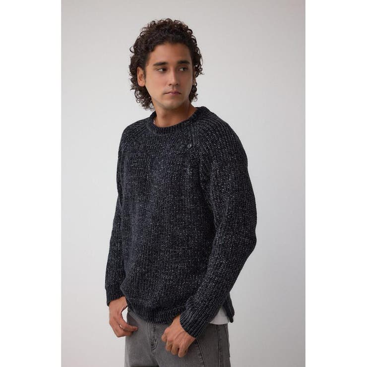 ベロアモールラメ入りニットトップス | AZUL BY MOUSSY | 詳細画像3 