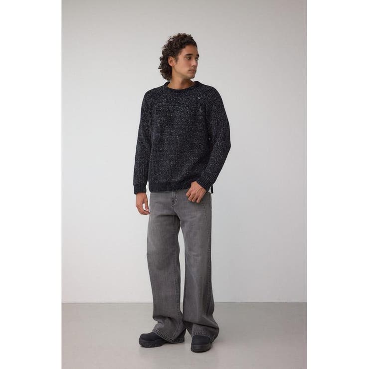 ベロアモールラメ入りニットトップス | AZUL BY MOUSSY | 詳細画像4 