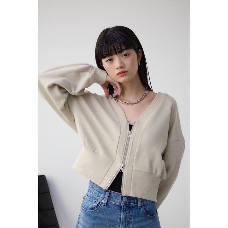 フロントZIPウラケカーディガン | AZUL BY MOUSSY | 詳細画像2 