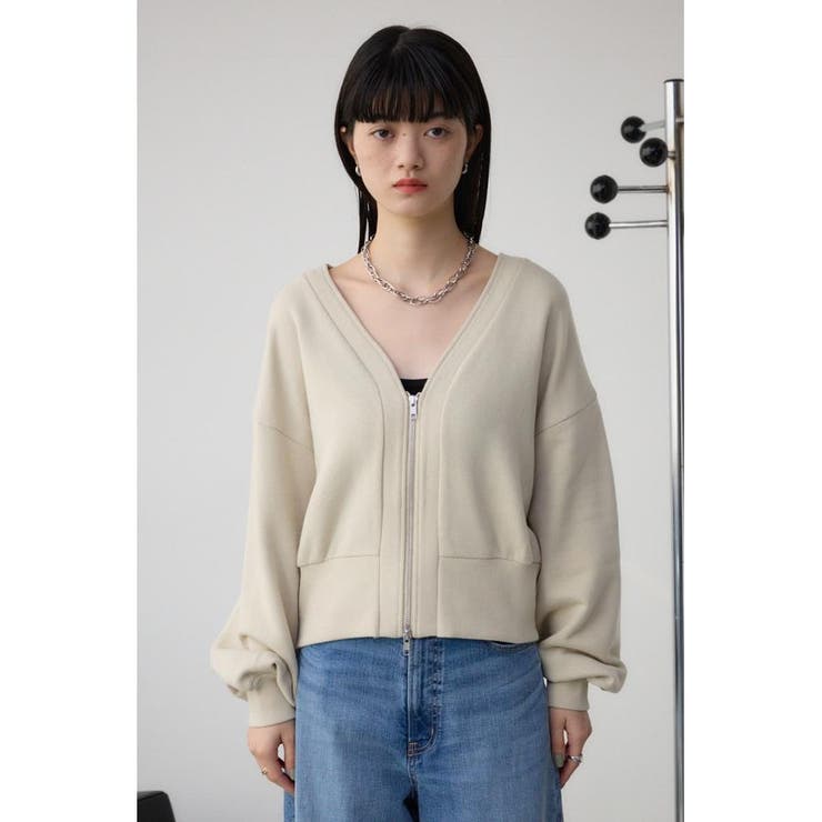 フロントZIPウラケカーディガン | AZUL BY MOUSSY | 詳細画像4 