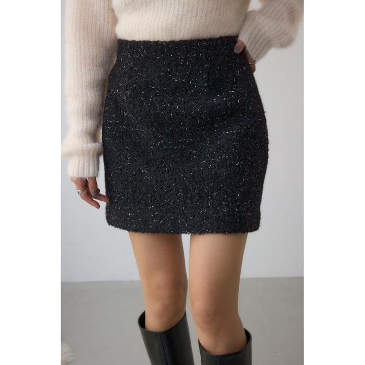BLK | ラメブークレミニタイトスコート | AZUL BY MOUSSY