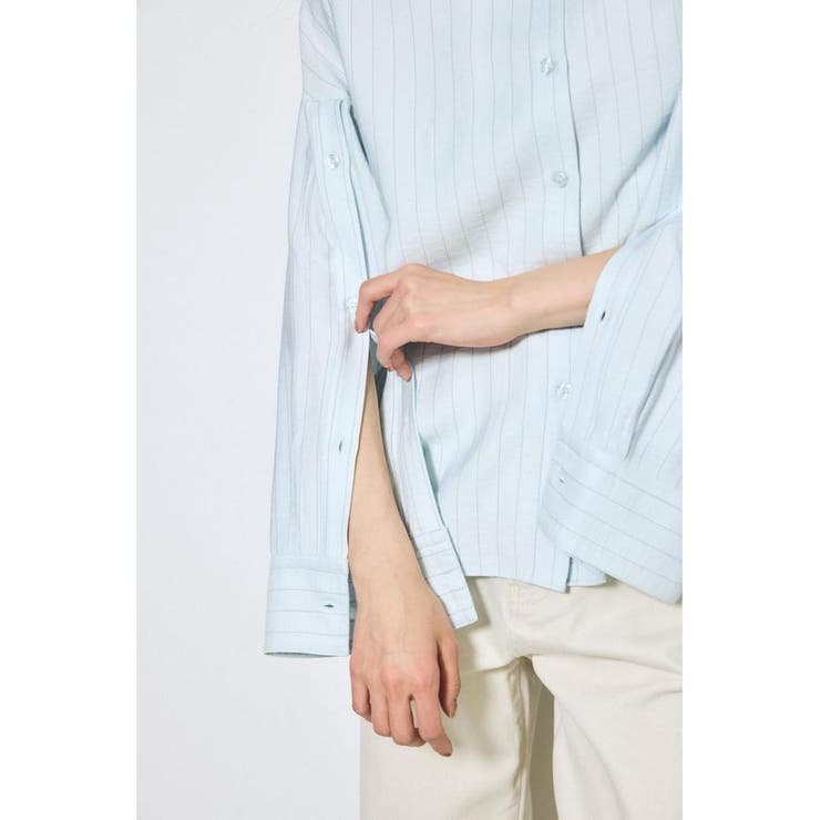 スリーブボタンストライプシャツ | AZUL BY MOUSSY | 詳細画像26 