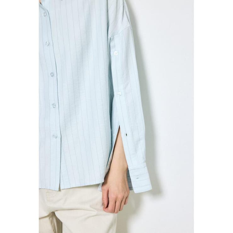 スリーブボタンストライプシャツ | AZUL BY MOUSSY | 詳細画像27 