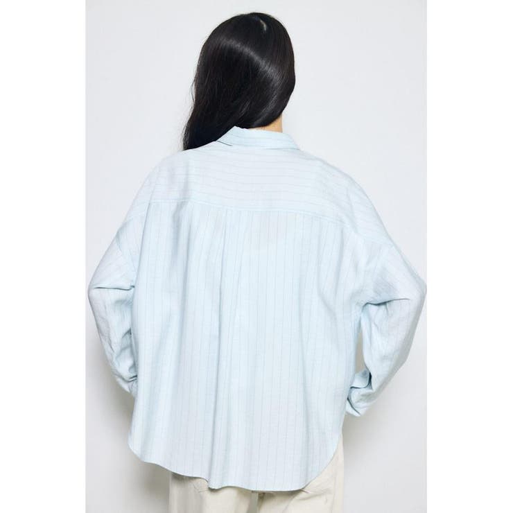 スリーブボタンストライプシャツ | AZUL BY MOUSSY | 詳細画像19 