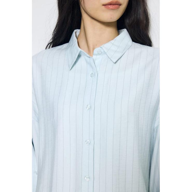 スリーブボタンストライプシャツ | AZUL BY MOUSSY | 詳細画像22 