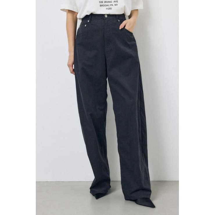L/BLK1 | コーデュロイ カーブワイドパンツ | AZUL BY MOUSSY