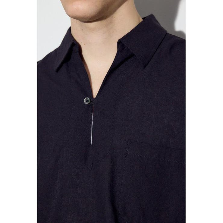 フレンチリネンCOOLMAXスキッパーシャツ | AZUL BY MOUSSY | 詳細画像19 