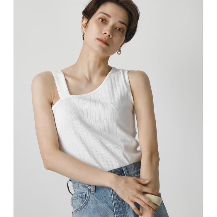 Asymmetry Shoulder Tanktop 品番 Azlw0018642 Azul By Moussy アズールバイマウジー のレディースファッション通販 Shoplist ショップリスト