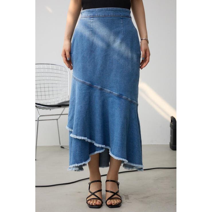 カシュクールフレアマーメードデニムスカート | AZUL BY MOUSSY | 詳細画像5 
