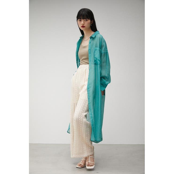 SHEER LONG SHIRT | AZUL BY MOUSSY | 詳細画像24 