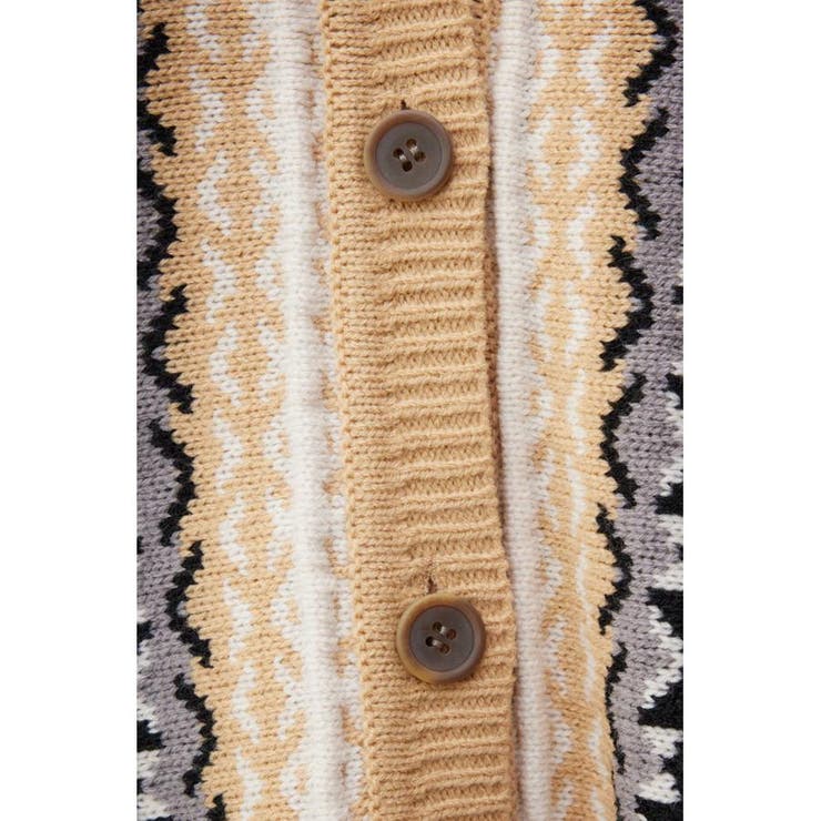 柄ニットカーディガン | AZUL BY MOUSSY | 詳細画像20 