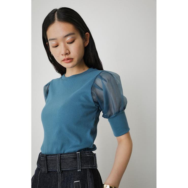 SHEER SLEEVE PUFF TOPS[品番：AZLW0019933]｜AZUL BY MOUSSY