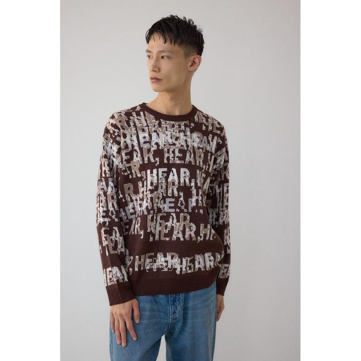 総ロゴペイントニットトップス | AZUL BY MOUSSY | 詳細画像14 