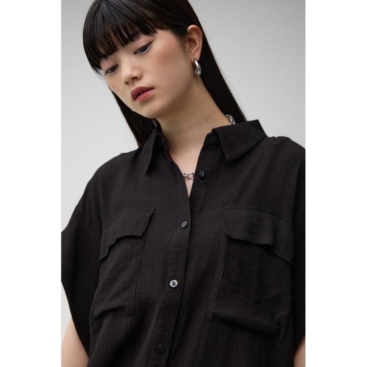 シアー半袖デザインシャツ | AZUL BY MOUSSY | 詳細画像11 