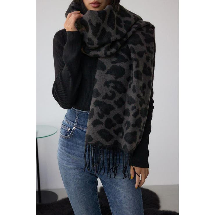 柄GRY5 | ビッグレオパードストール | AZUL BY MOUSSY