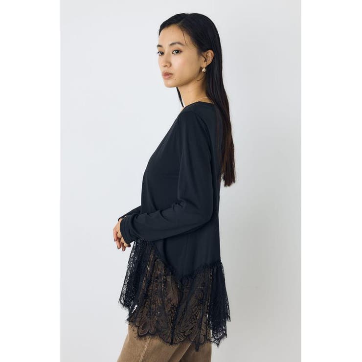 ヘムレースドッキング長袖トップス | AZUL BY MOUSSY | 詳細画像26 