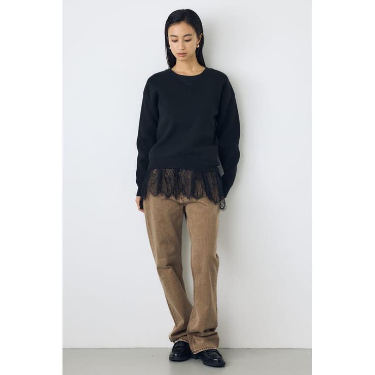 ヘムレースドッキング長袖トップス | AZUL BY MOUSSY | 詳細画像32 