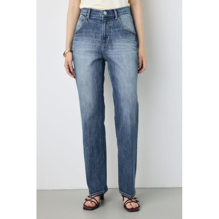 BLU | AZUL DENIM センタープレスストレートデニム | AZUL BY MOUSSY