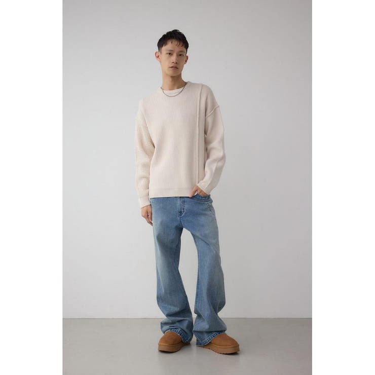 編地ミックスニットトップス | AZUL BY MOUSSY | 詳細画像4 