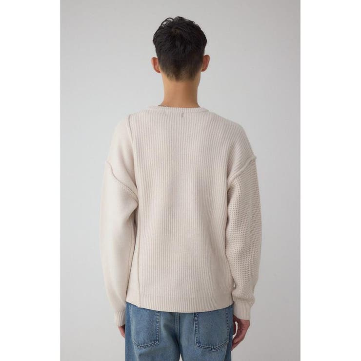 編地ミックスニットトップス | AZUL BY MOUSSY | 詳細画像7 