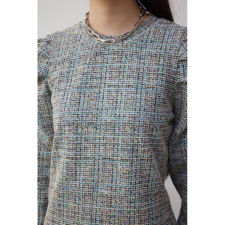 カットツイード長袖トップス[品番：AZLW0021749]｜AZUL BY MOUSSY