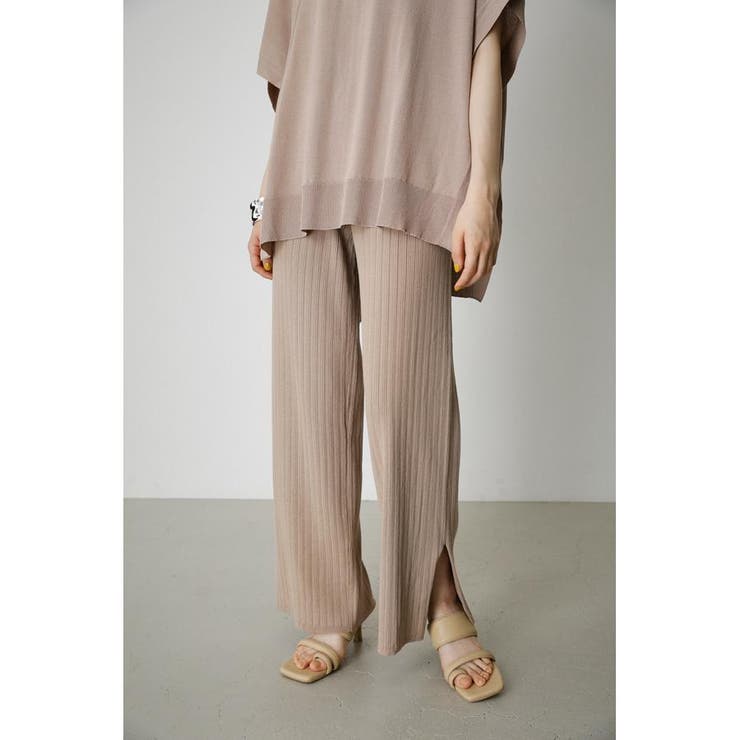 BASIC KNIT RIB PANTS | AZUL BY MOUSSY | 詳細画像12 
