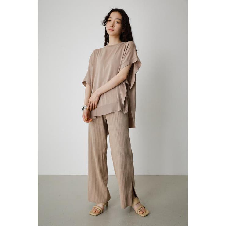 BASIC KNIT RIB PANTS | AZUL BY MOUSSY | 詳細画像14 