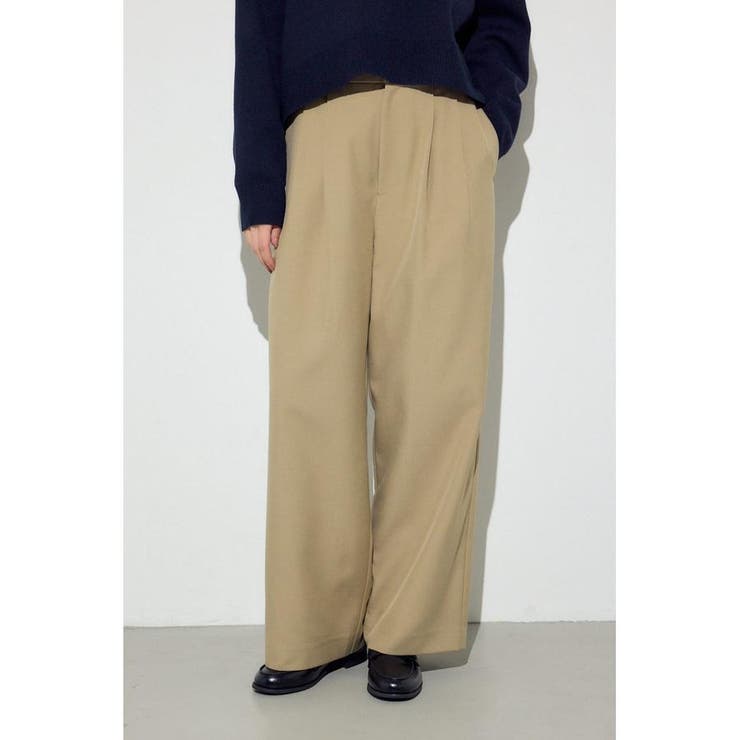 BEG | ベーシックタックワイドパンツ | AZUL BY MOUSSY